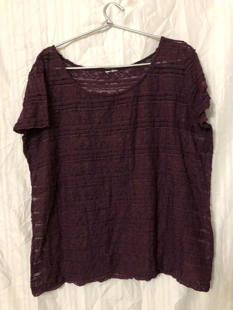 Purple Short Sleeve Top