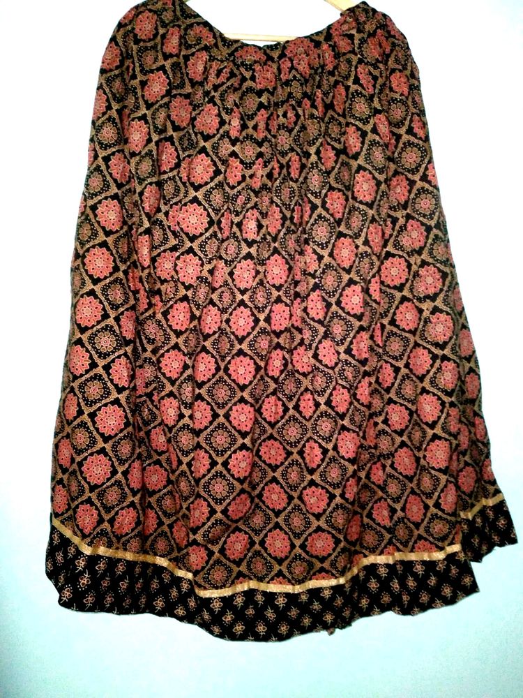 Cotton Long Printed Skirt (Women's)