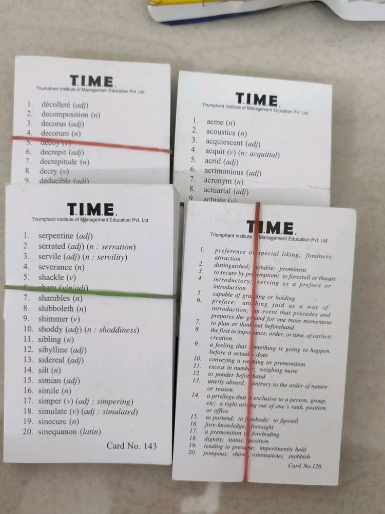 Vocabulary Cards