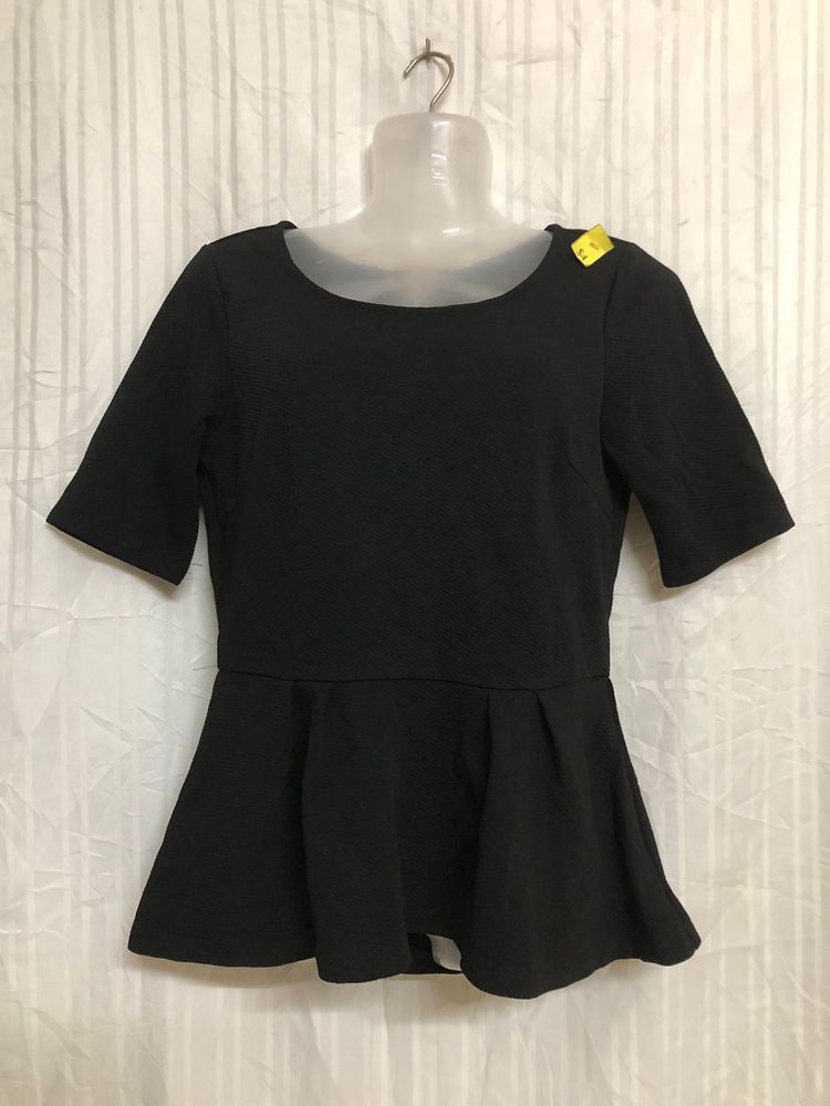 Dotti Black Short Sleeve Top