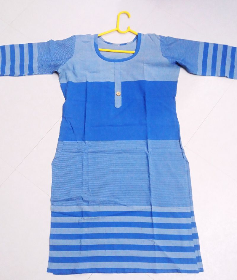 Blue color Stripted Design Kurta