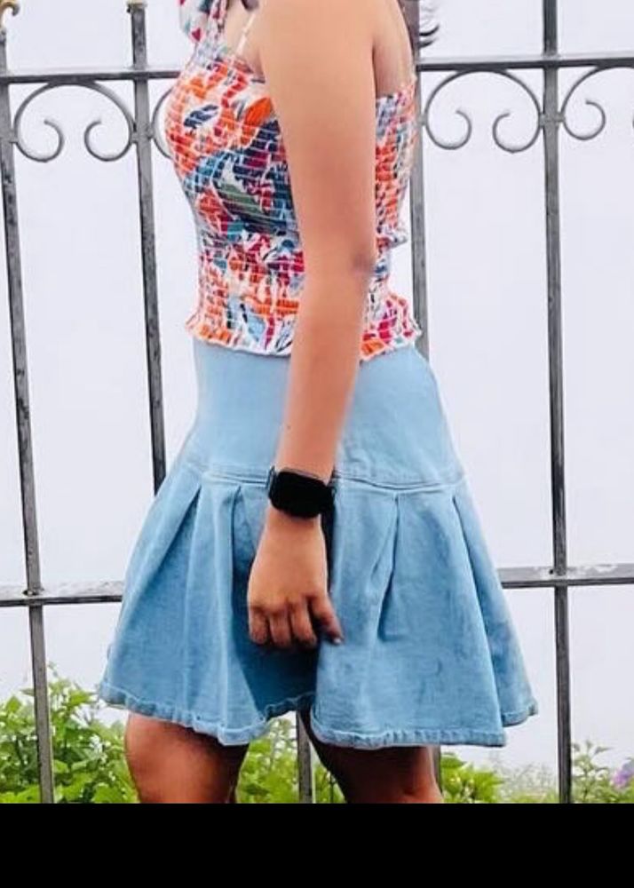 Multi Colour Top+ Skirt