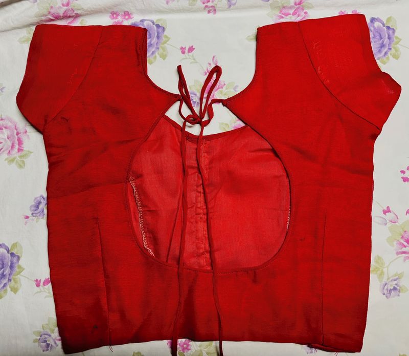 Red Princess Cut Blouse