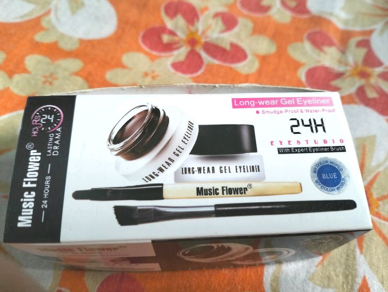 Music Flower Blue Gel Eyeliner