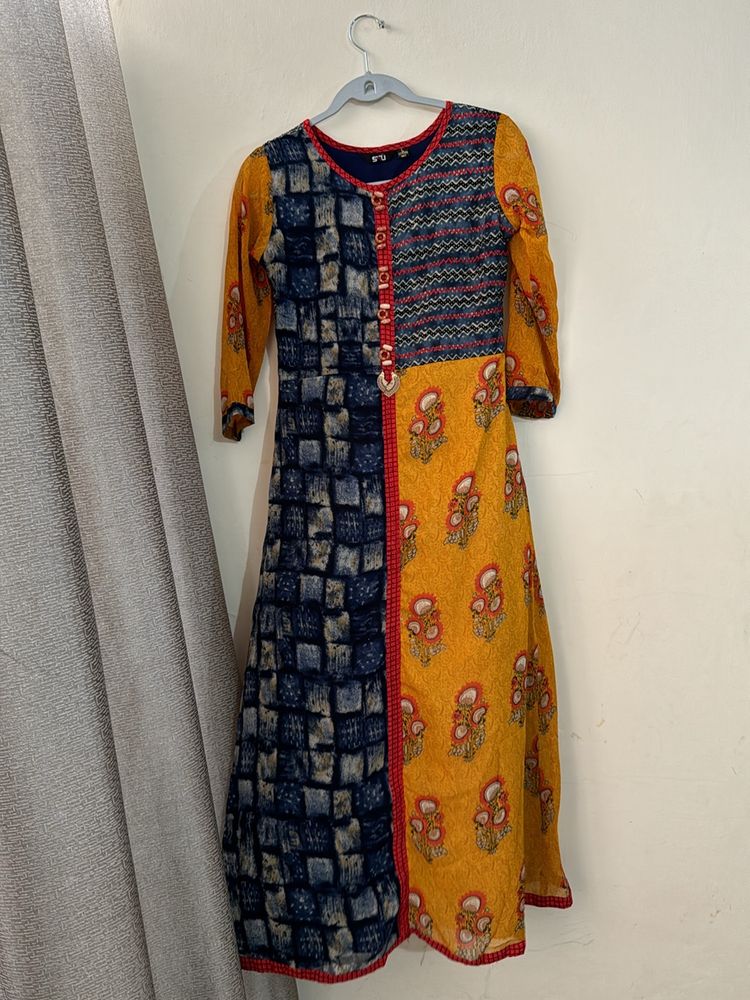 Mustard Gown Or Kurta