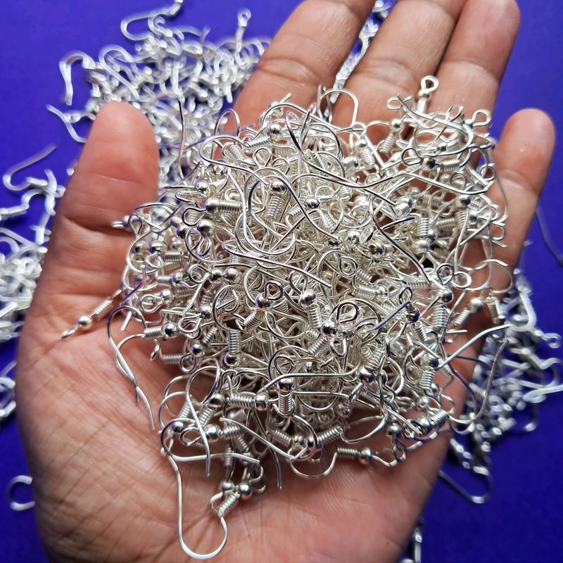 100pcs Silver AAA  Earring Hooks