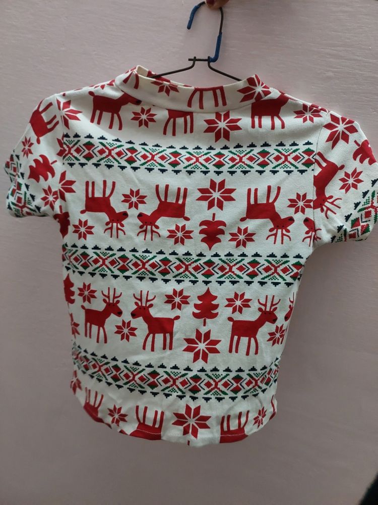 Christmas Themes Crop Top