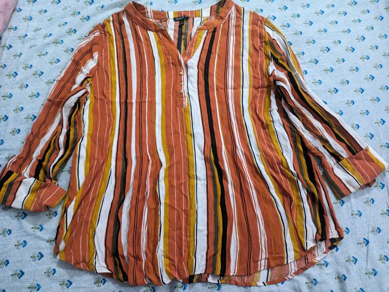 Parallel Striped Cotton Top (Very Good Quality)