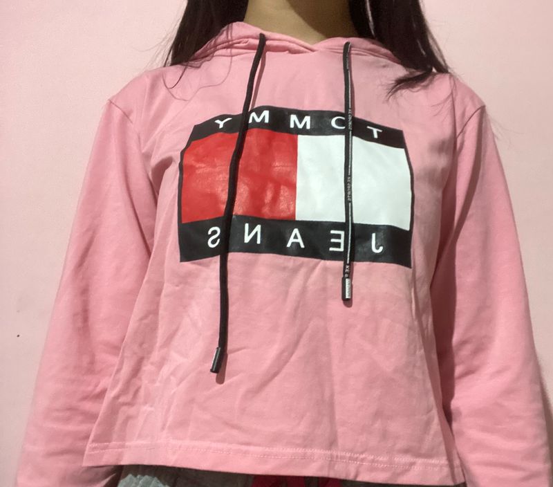 Pink Tommy Hilfiger Cotton Hoodie