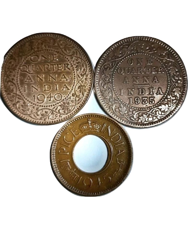 Total 5 Old Indian Coins