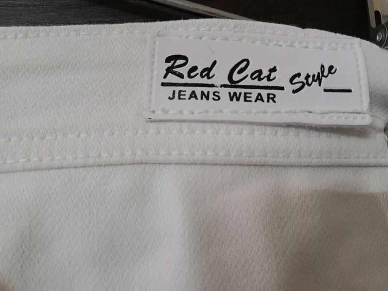 White Cotton Jeans For Women