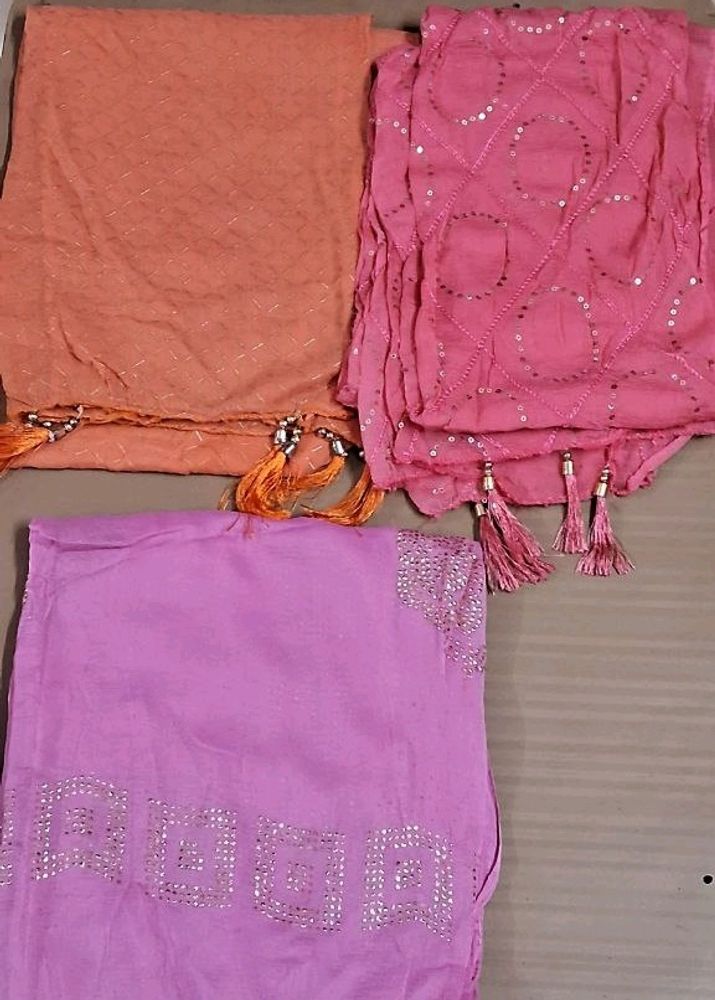 💓 Beautiful Set Of 3 Dupatta For Women