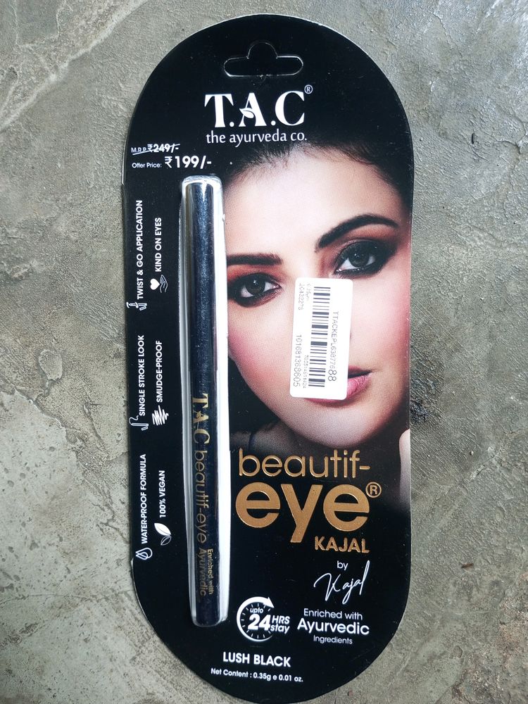 TAC Ayurvedic Eye Kajal Lush Black