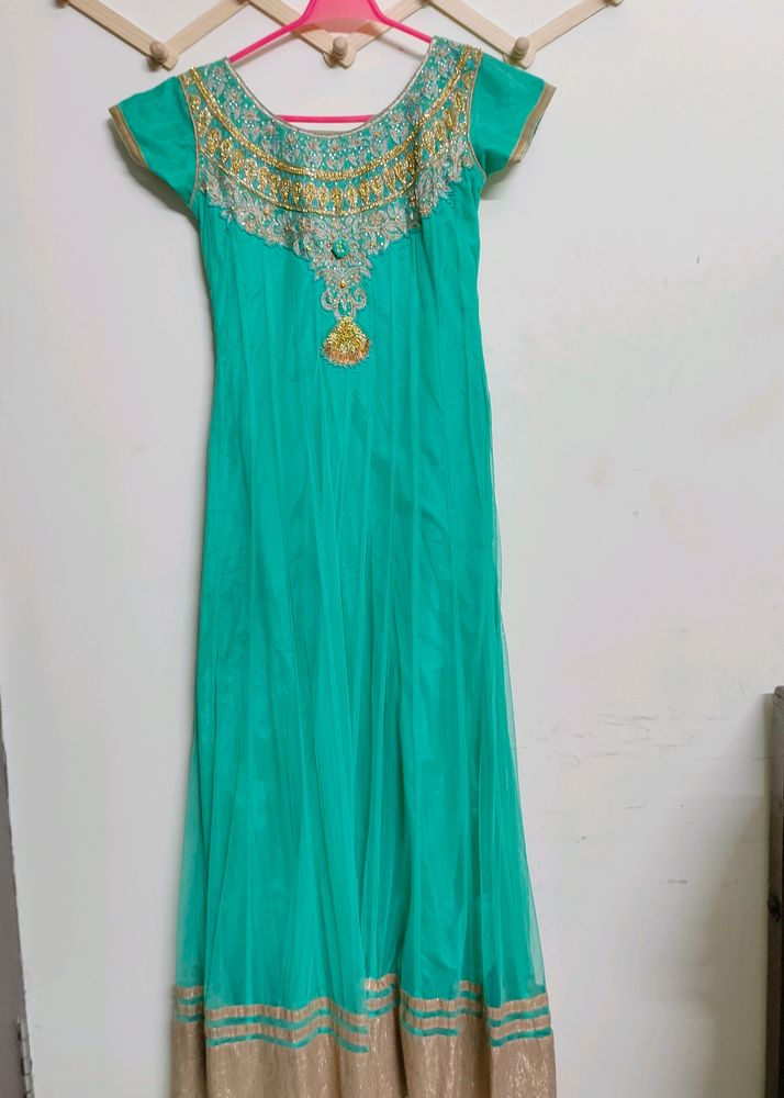 Green Party Wear Gown