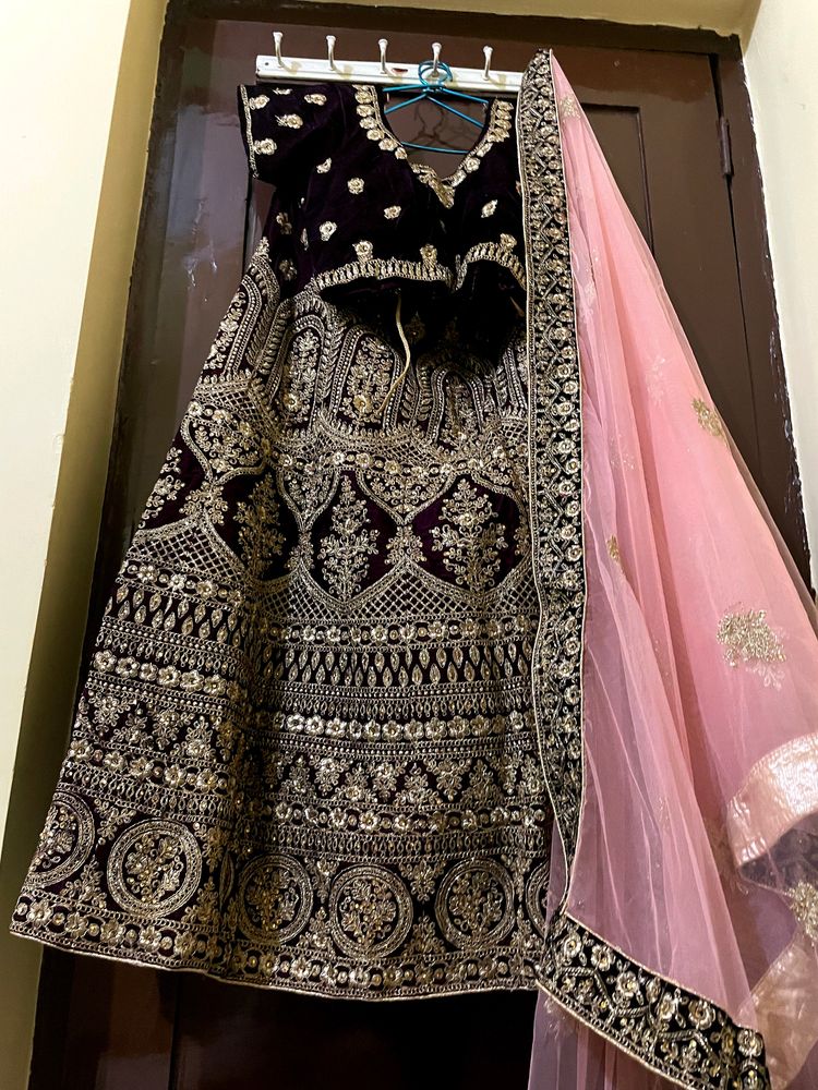 Purple Bridal Lehenga