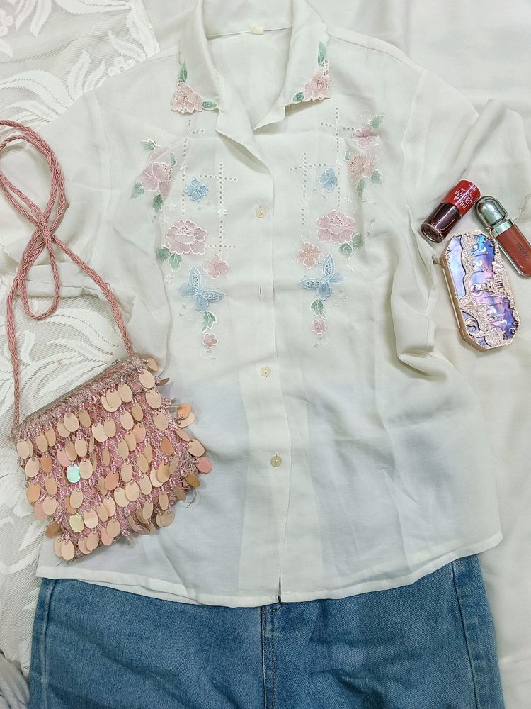 Floral Sheer Shirt