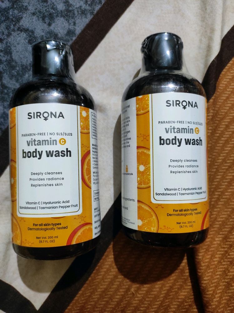 😍Pack Of 2 Sirona Vitamin C Body Wash..😍