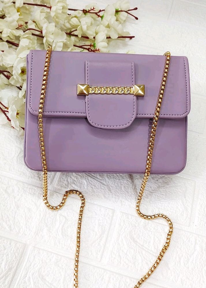 Lavender Stylish Box Sling Bag