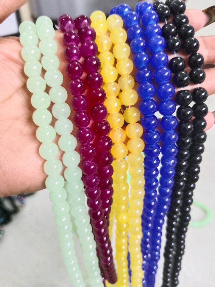 10 Glass Beads String