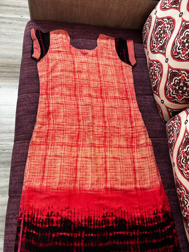 Orange Pure Cotton Dress