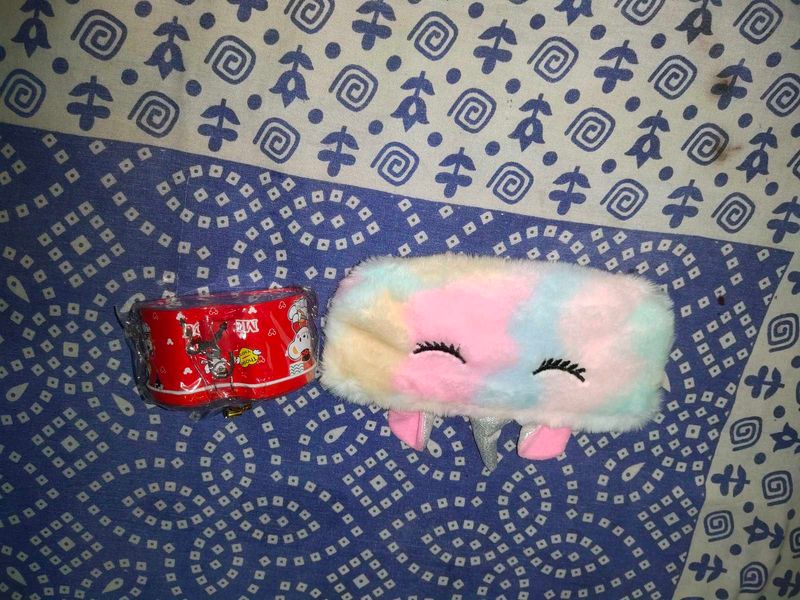 Kids Imported Fur Unicorn Pouch And Piggy Bank