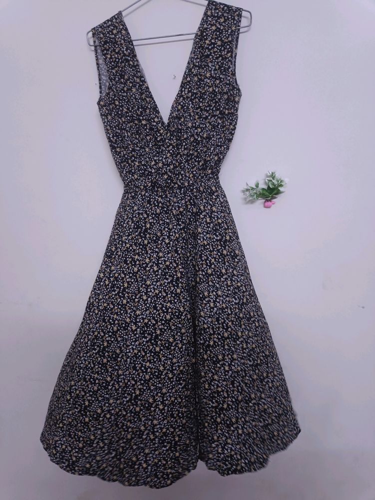 floral black dress