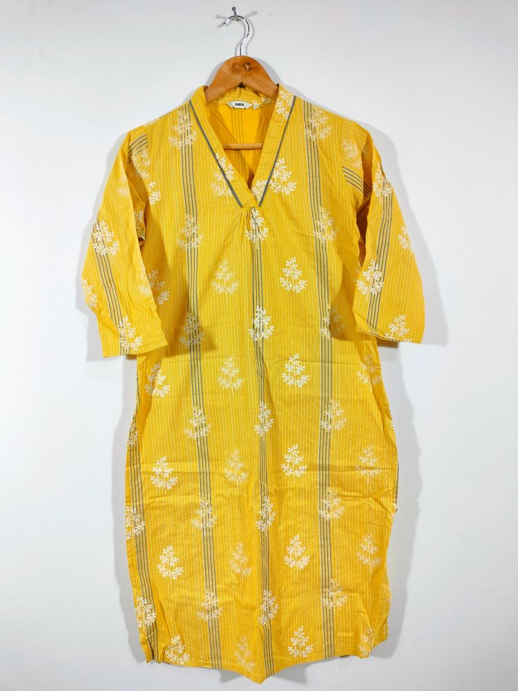 Gold Printed Casual Kurta (Women's)