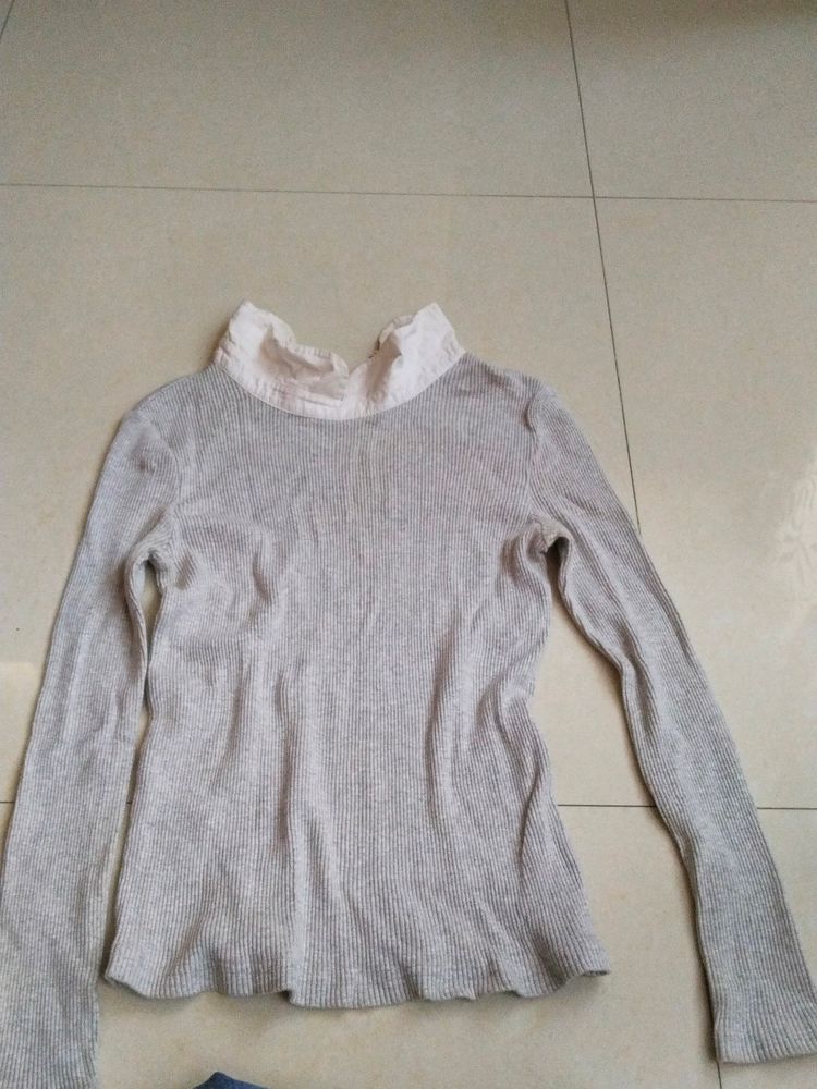 A Grey Colloar Sweater