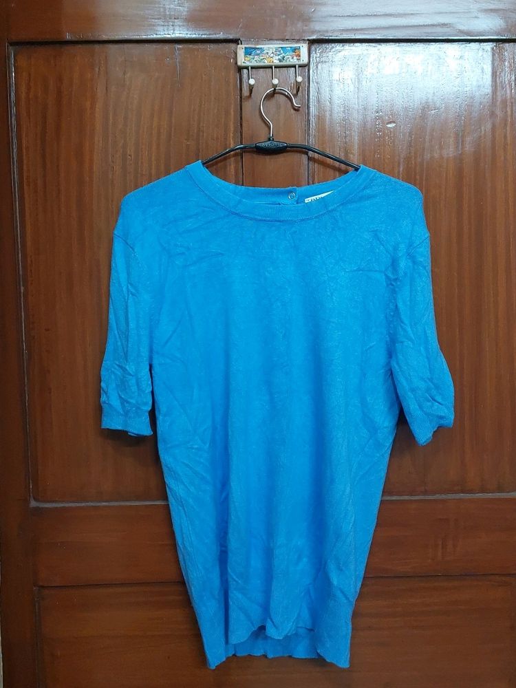 ZARA Powdered Blue Top