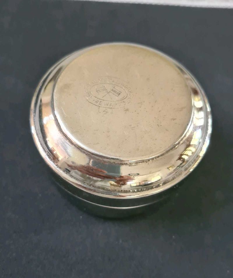 Antique German Silver Round Box with a Lid