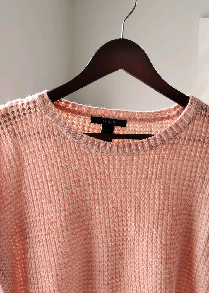 🆕FOREVER 21 Peach Knitted Sweater 🆕