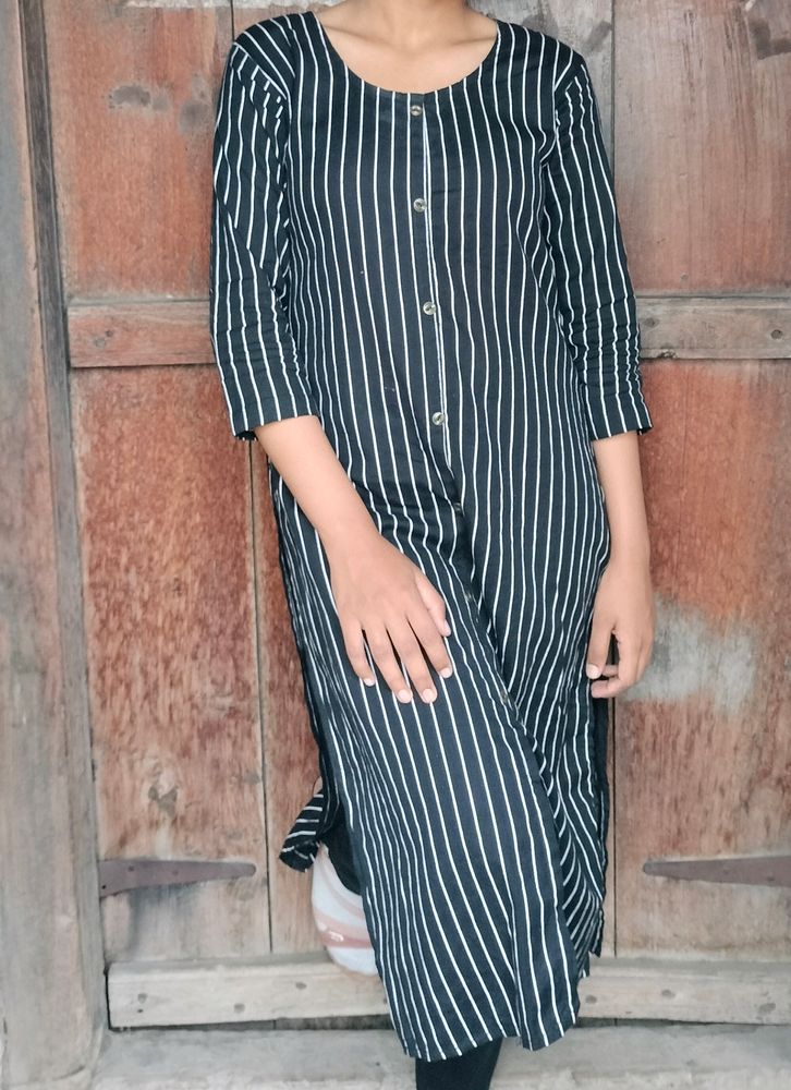 Black Striped Kurta From Myntra ...Used Only Twice