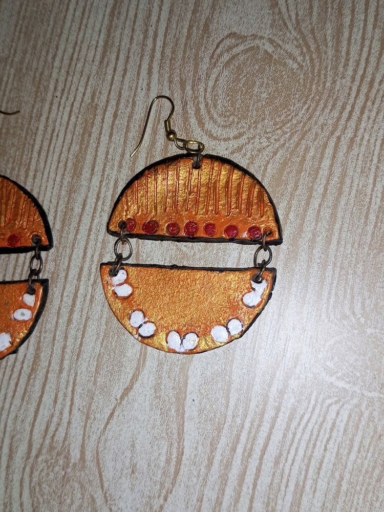 Terracpta Earrings Double Layer