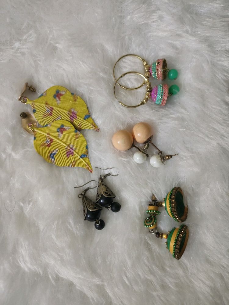 Set Of 5 Earrings