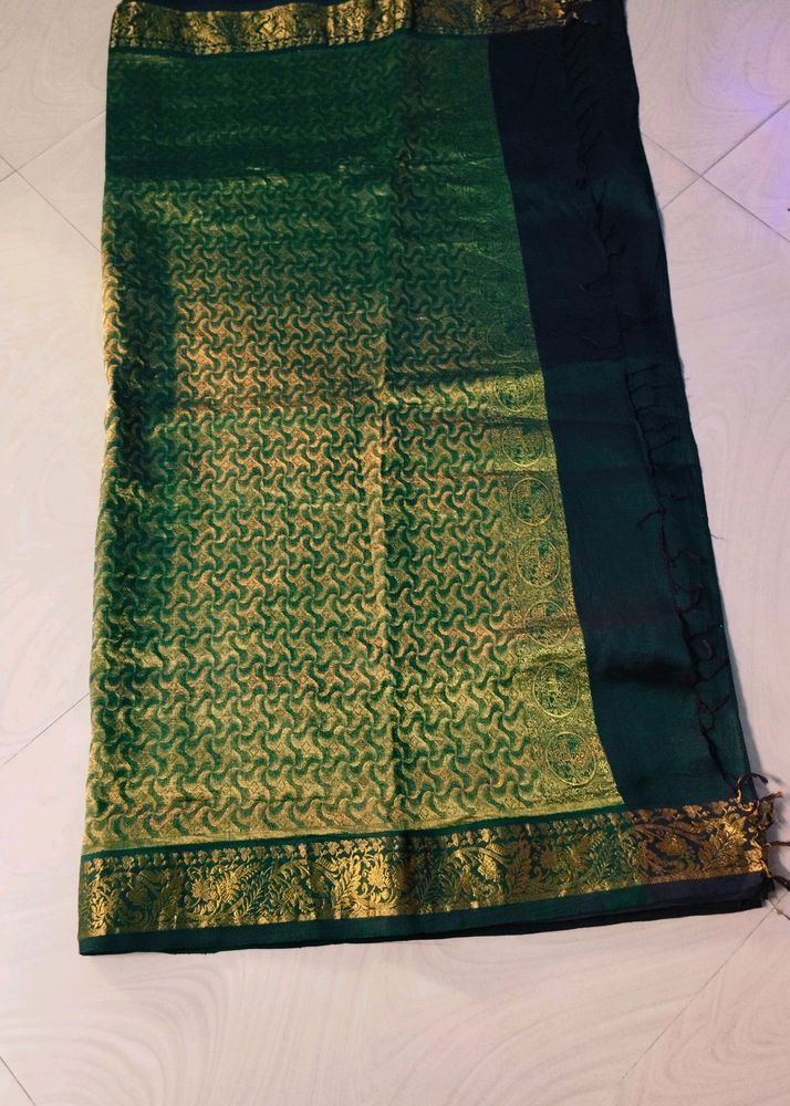 Cotton Blend Pure Gadwal Saree