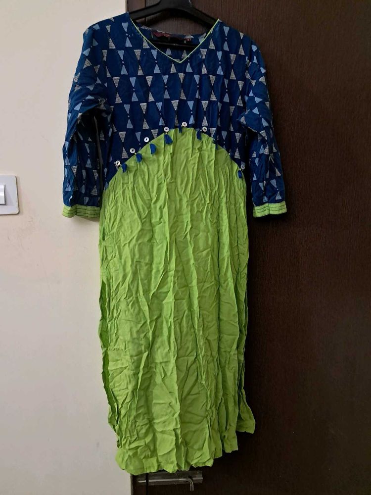 Sangria: Green Blue Kurta