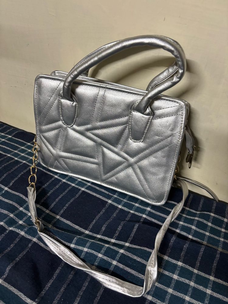 Silver Sling Bag