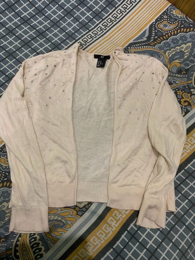 Baby Pink Cardigan For Girls Size -xs