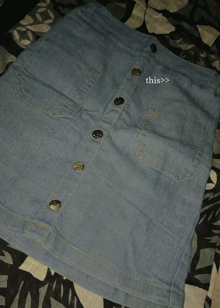 !Denim Skirt For Casual Dressing