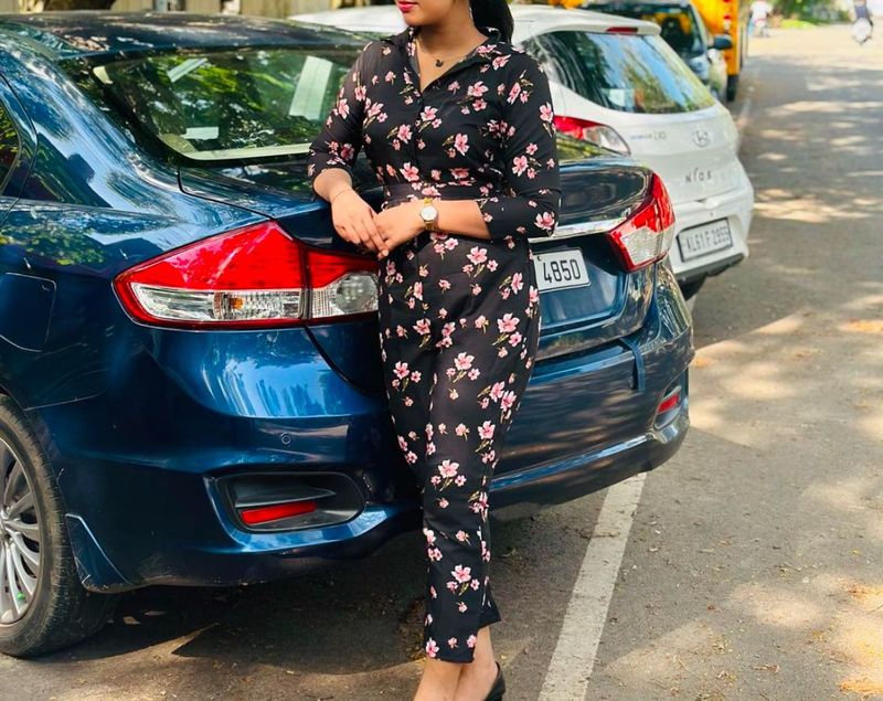 Floral Beautiful Jumpsuit Only One Time Wear