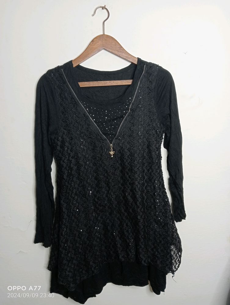 Black Casual Top (Girl' s)