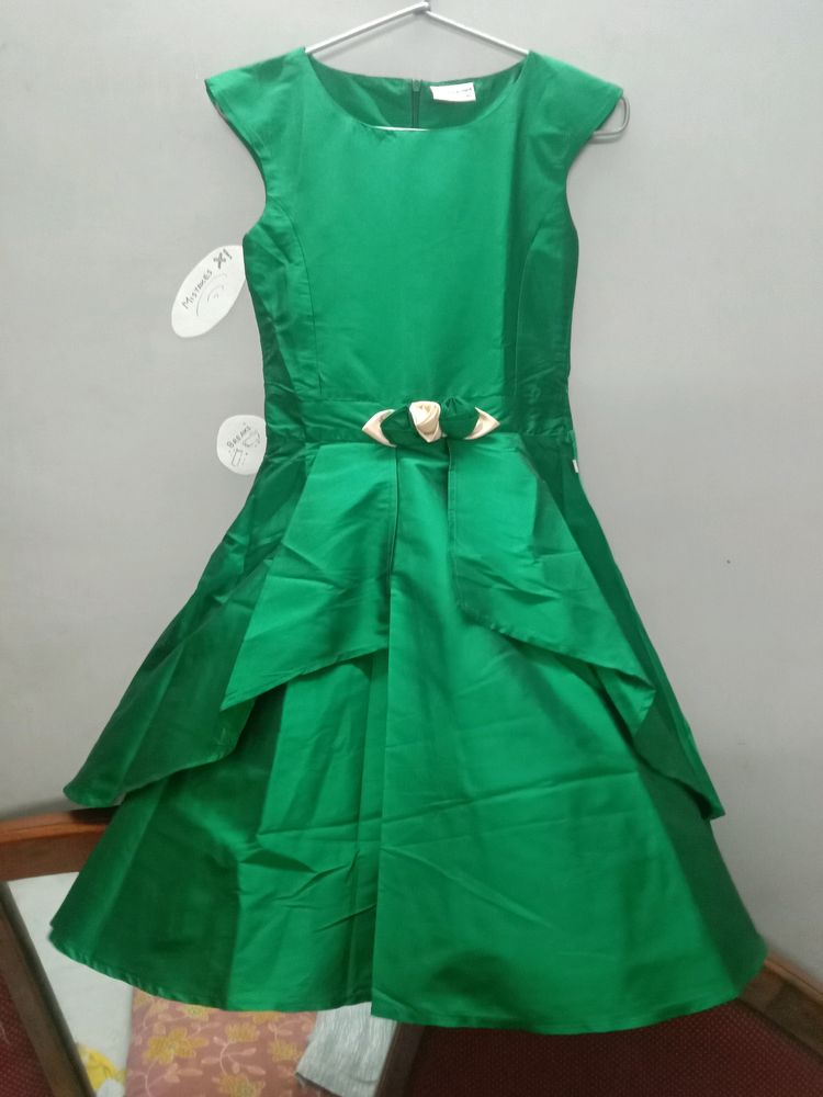 Emrald Green Flared Dress