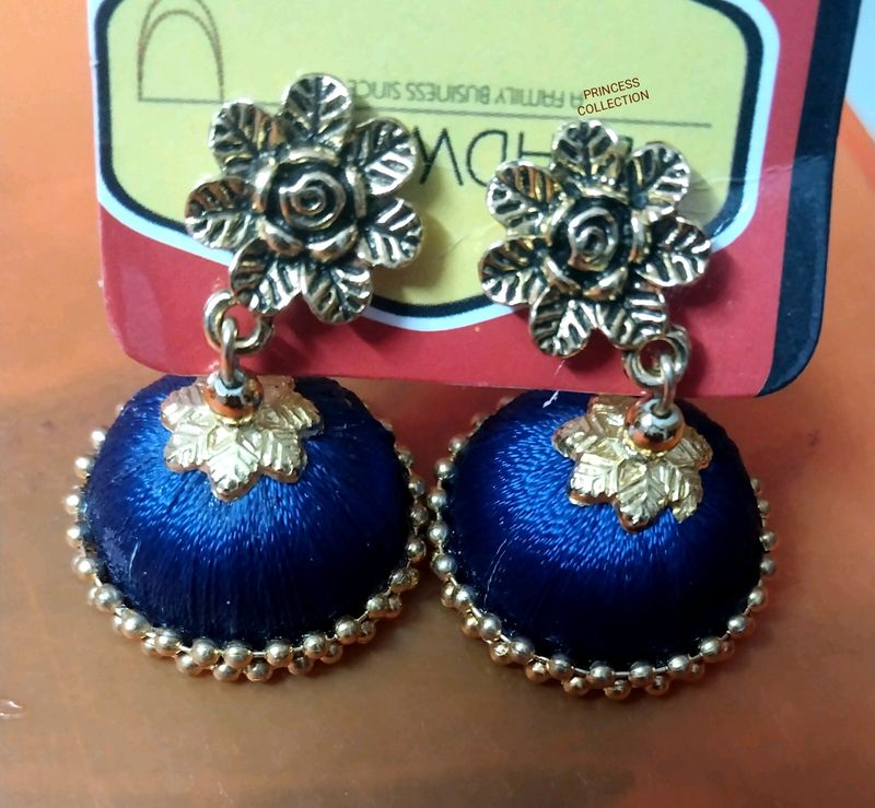 Silkthread Jhumkas