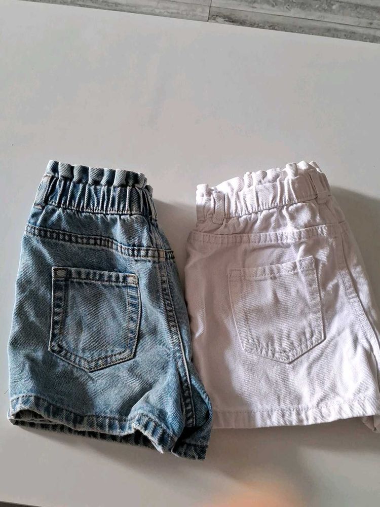 Combo Denim Shorts Girls