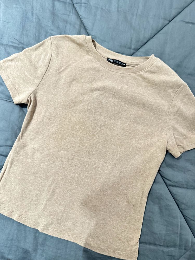 Zara ribbed t shirt