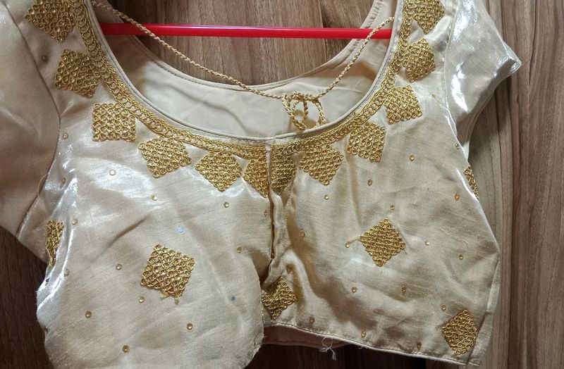 Golden Saree Blouse