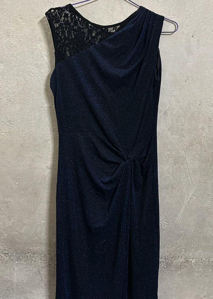 Blue Maxi Dress For Party Wear