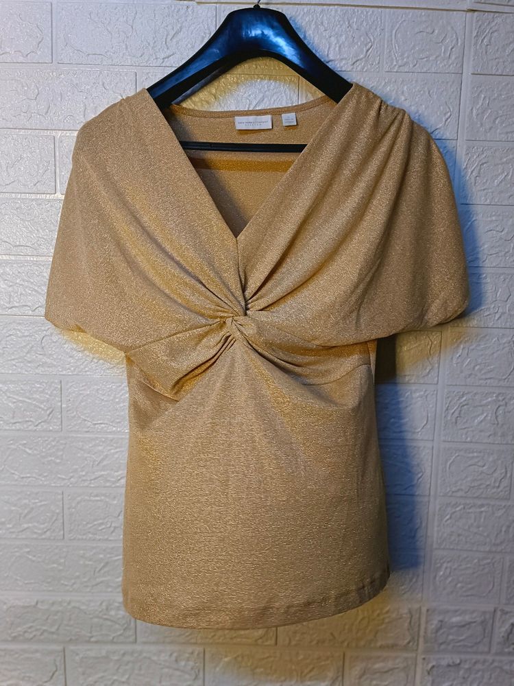 Golden Shimmer Western Top Size M