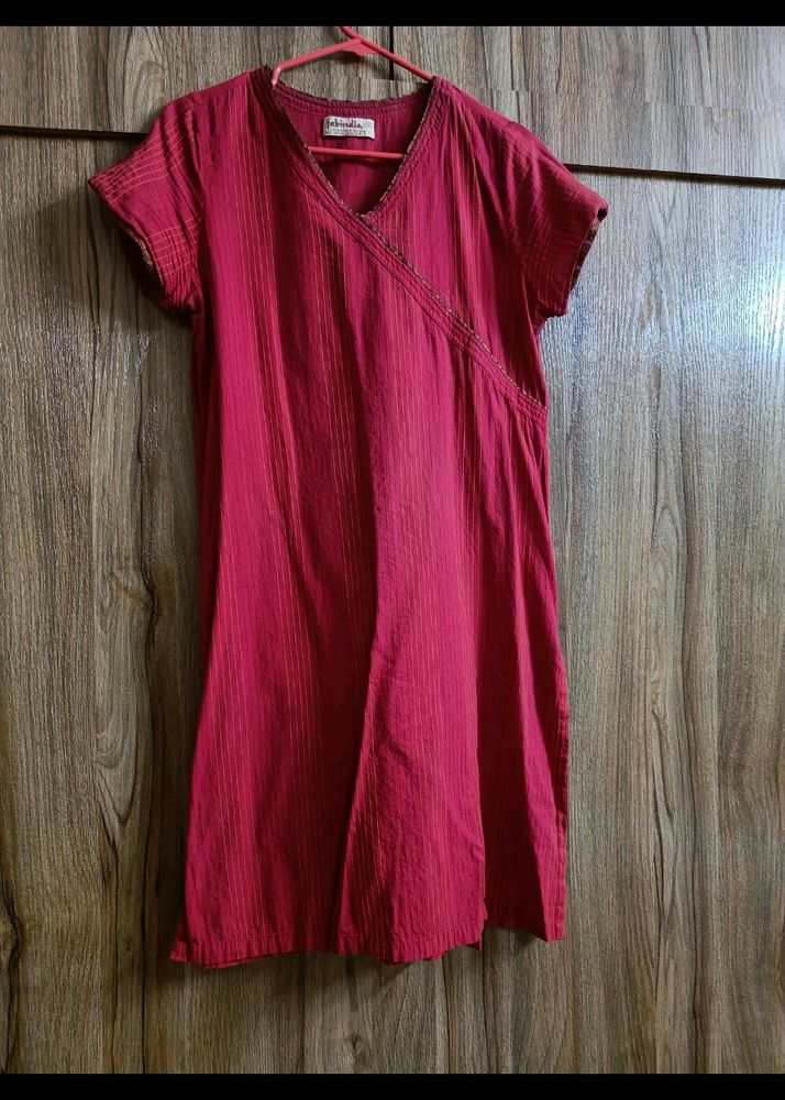 Red Fabinda Kurta