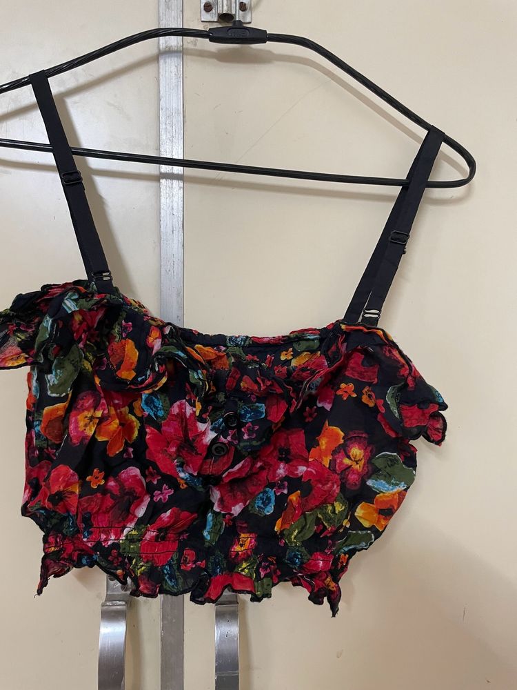 Women Floral Crop Top